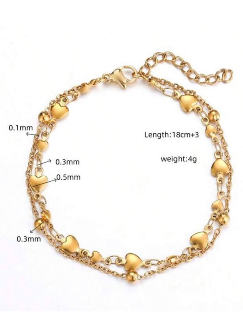 Elegant  High Quality Stainless Steel Gold Plated Bracelet For Women - Image 4